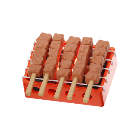 Satay Stick  3D Icon