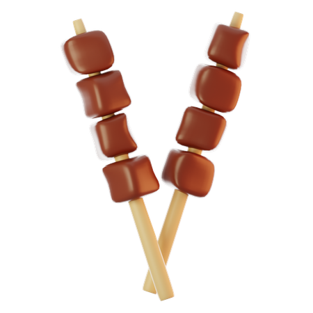 Satay Stick  3D Icon