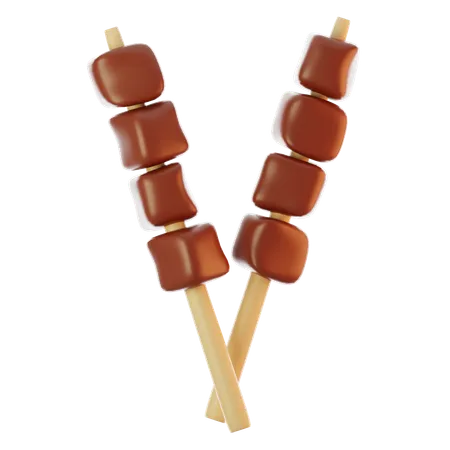 Satay Stick  3D Icon