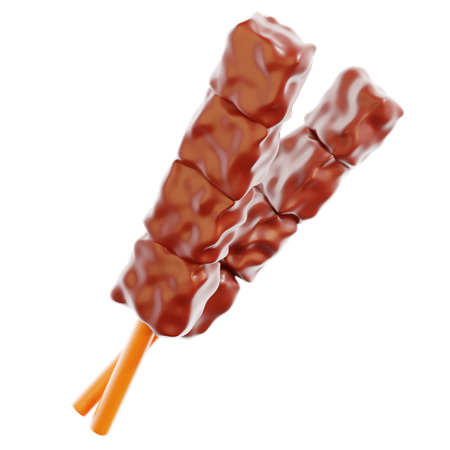 Satay Stick  3D Icon