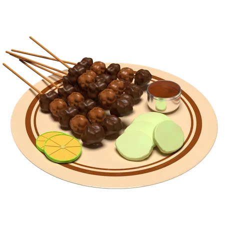 Satayy Food  3D Icon