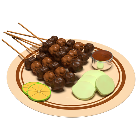 Satayy Food  3D Icon