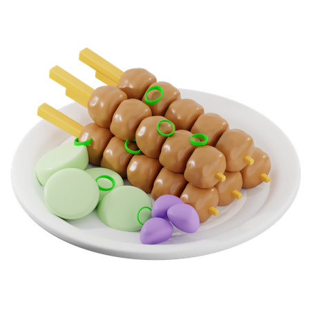Sate  3D Icon