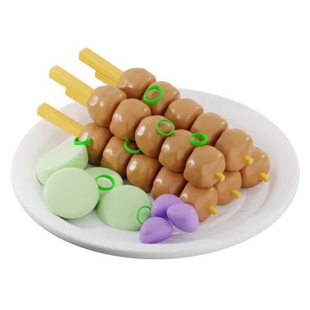 Sate  3D Icon