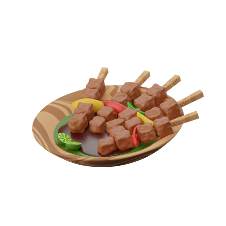 Sate Food  3D Icon