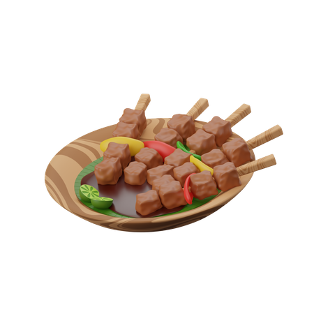 Sate Food  3D Icon