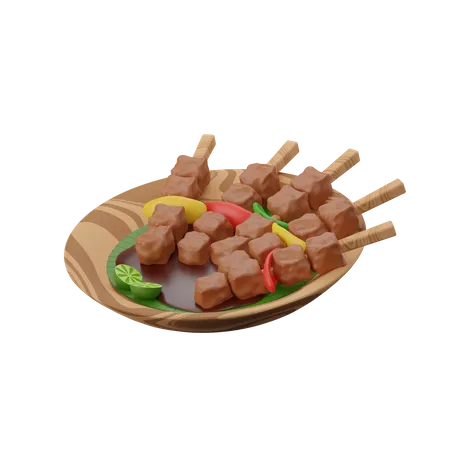 Sate Food  3D Icon