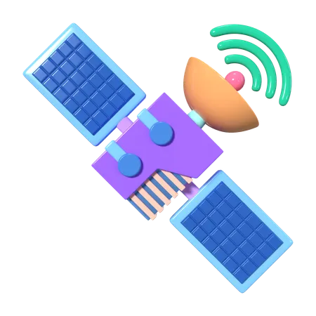 This Is Satellite 3 D Render Illustration Icon It Comes As A High Resolution PNG File Isolated On A Transparent Background The Available 3 D Model File Formats Include BLEND OBJ FBX And GLTF 3D Icon