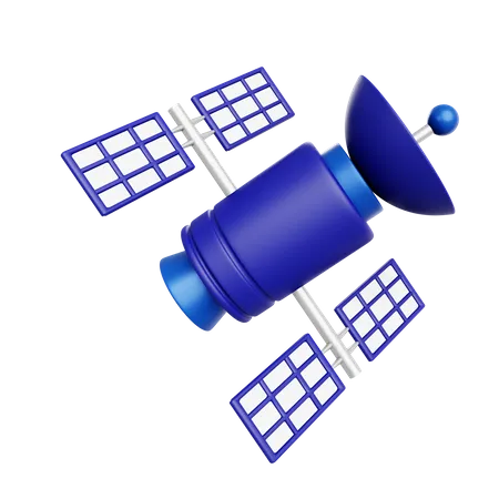3 D Space Satellite Illustration 3D Icon