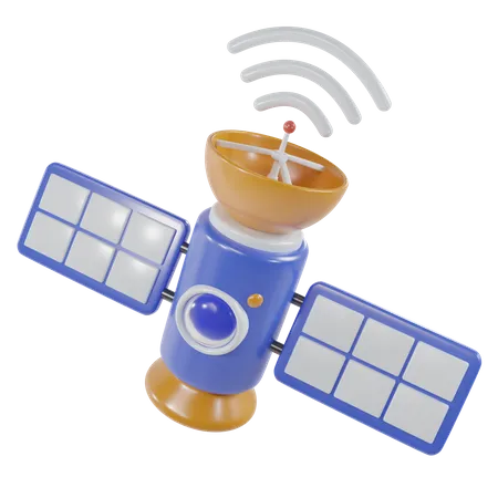 Satellite Communication 3 D Icon Render 3D Icon
