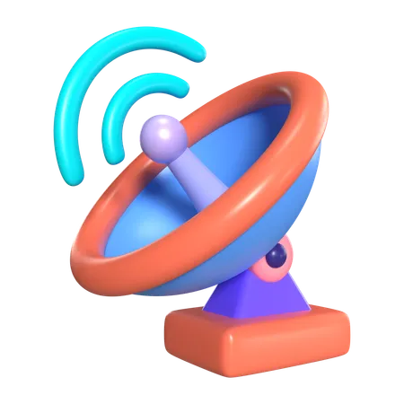 This Is Satellite Dish 3 D Render Illustration Icon It Comes As A High Resolution PNG File Isolated On A Transparent Background The Available 3 D Model File Formats Include BLEND OBJ FBX And GLTF 3D Icon