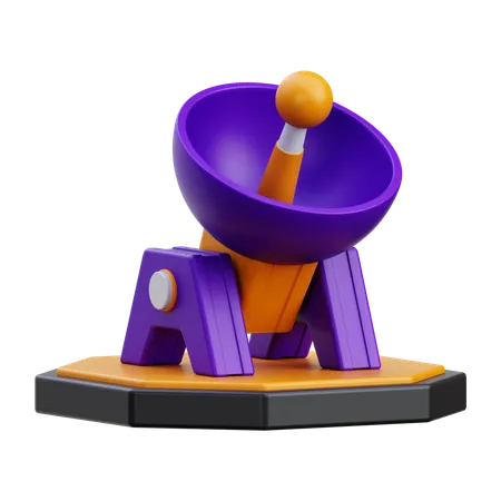위성 접시  3D Icon