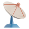 3d parabolic antenna illustration