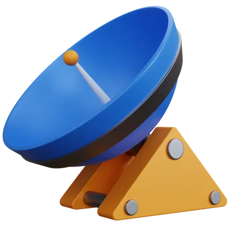 3 D Rendering Satellite Dish Isolated 3D Icon