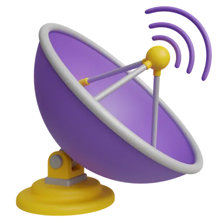 Satellite Dish 3 D Icon Communication And Technology HD Quality 3 000 Px 3D Icon
