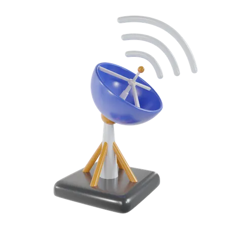 Satellite Dish Communication 3 D Icon Render 3D Icon