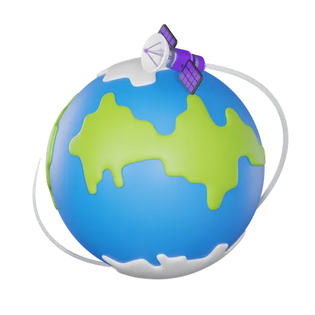 Satellite Research  3D Icon