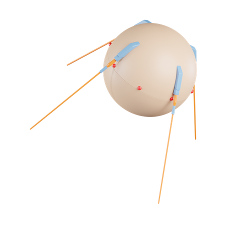 Satellite Spoutnik  3D Icon