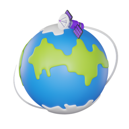 Satellitenforschung  3D Icon