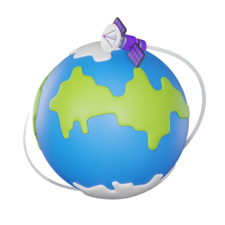 Satellitenforschung  3D Icon