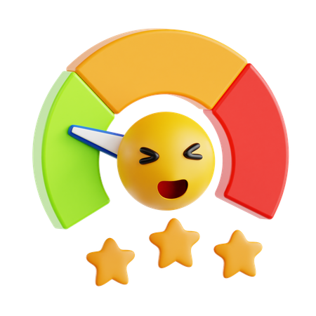 Satisfaction Meter  3D Icon
