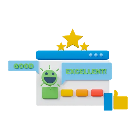 Satisfaction Rating  3D Icon
