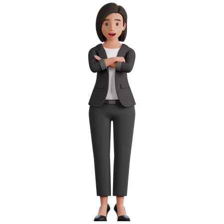 Satisfied woman  3D Illustration