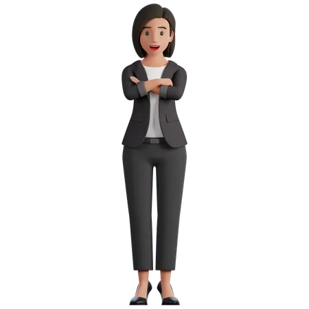 Satisfied woman  3D Illustration