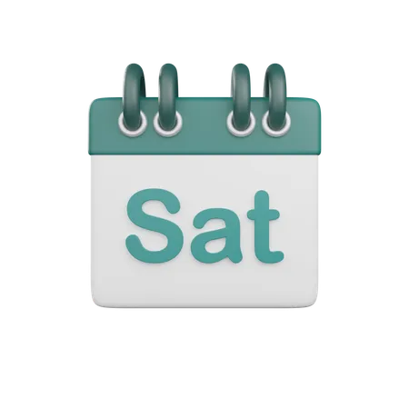 Saturday  3D Icon
