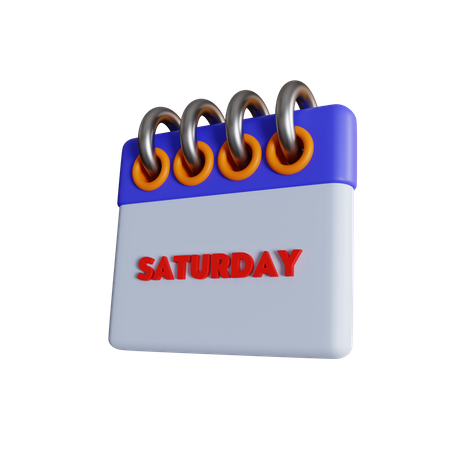 Saturday  3D Icon