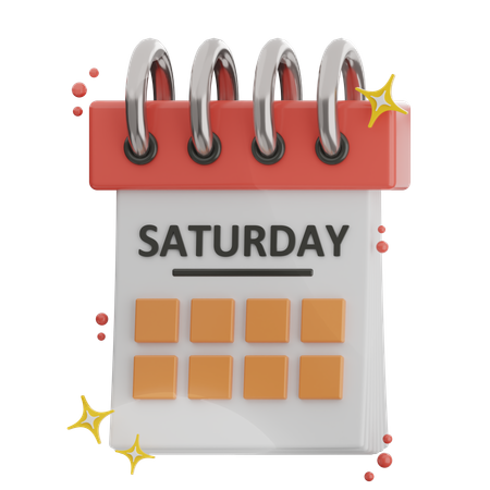 Saturday  3D Icon