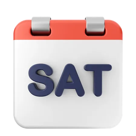 Saturday Calendar  3D Icon