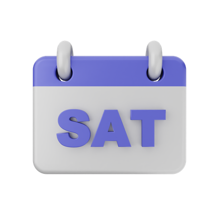 Saturday Calendar  3D Icon