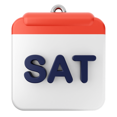 Saturday Calendar  3D Icon