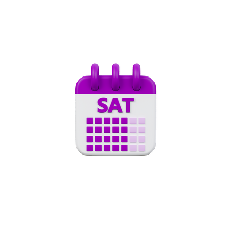 Saturday Calendar  3D Icon