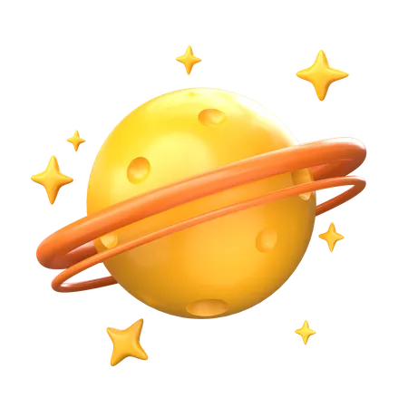 Saturn Planet 3 D Icon 3D Icon