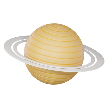 Saturn Capturing The Beauty Of Its Rings And Celestial Charm Perfect For Astronomy Enthusiasts And Space Themed Projects 3 D Render Illustration 3D Icon