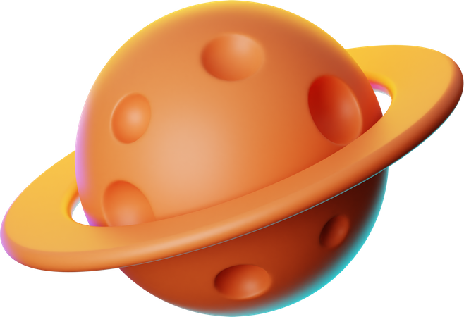 Saturn 3D Icon