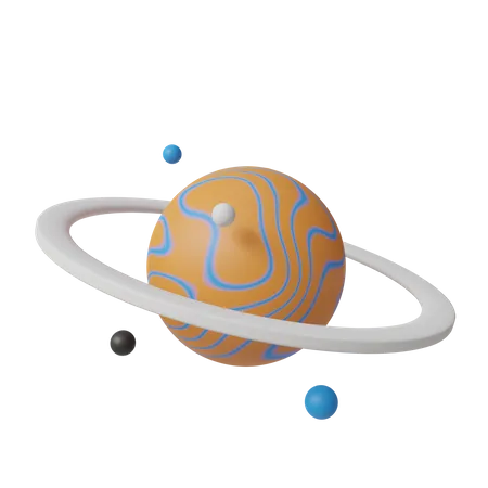 Saturn Planet  3D Icon