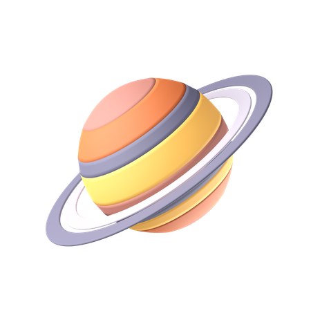 Saturn Planet  3D Icon