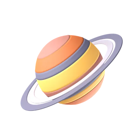 Saturn Planet  3D Icon