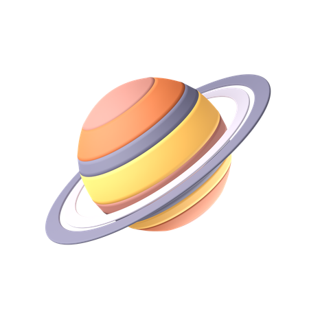 Saturn Planet  3D Icon