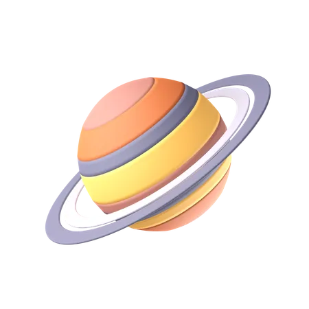 Saturn Planet  3D Icon