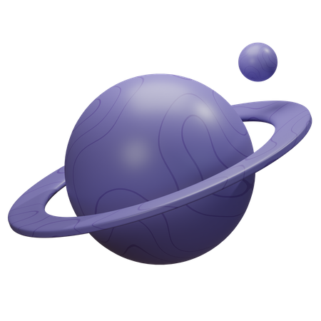 Saturn Planet  3D Icon