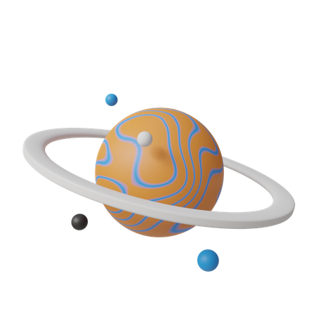 Saturn Planet  3D Icon