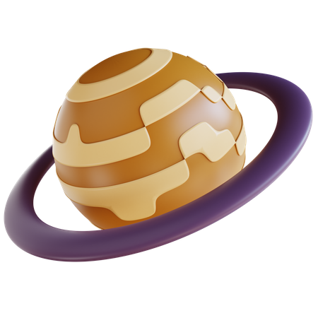 Saturn Planet  3D Icon