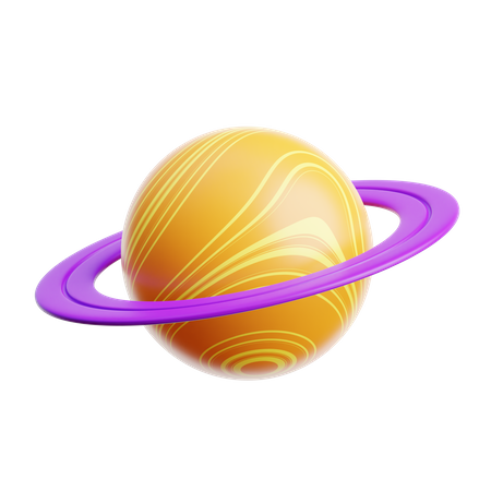 Saturn Planet  3D Icon