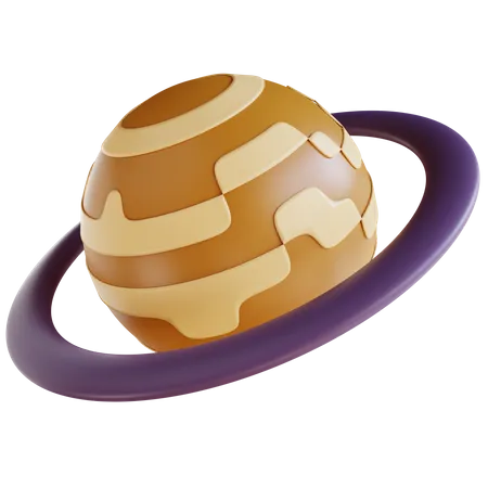 3 D Illustration Saturn Planet 3D Icon
