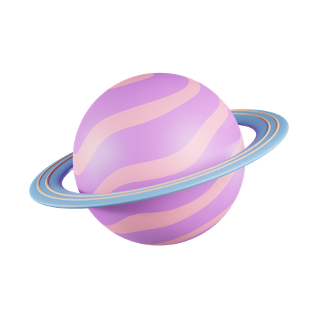 Planète Saturne  3D Icon