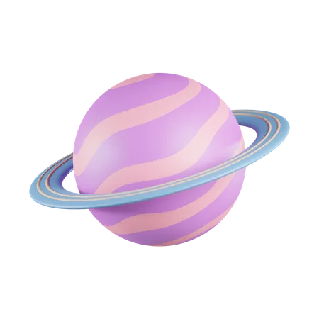 Planète Saturne  3D Icon